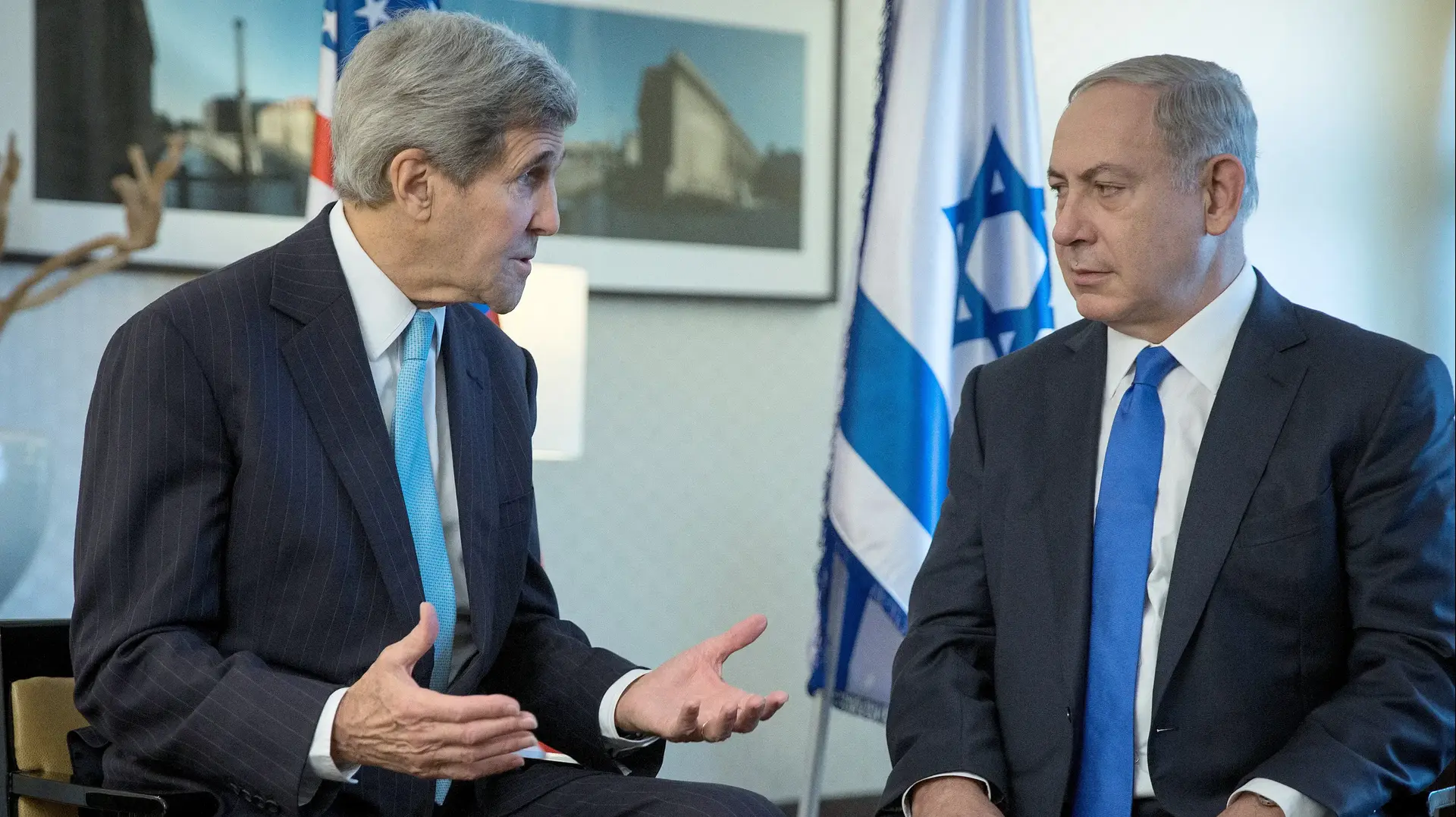 ראש הממשלה בנימין נתניהו שר החוץ של ארצות הברית ג'ון קרי. ראש הממשלה בנימין נתניהו שר החוץ של ארצות הברית ג'ון קרי.