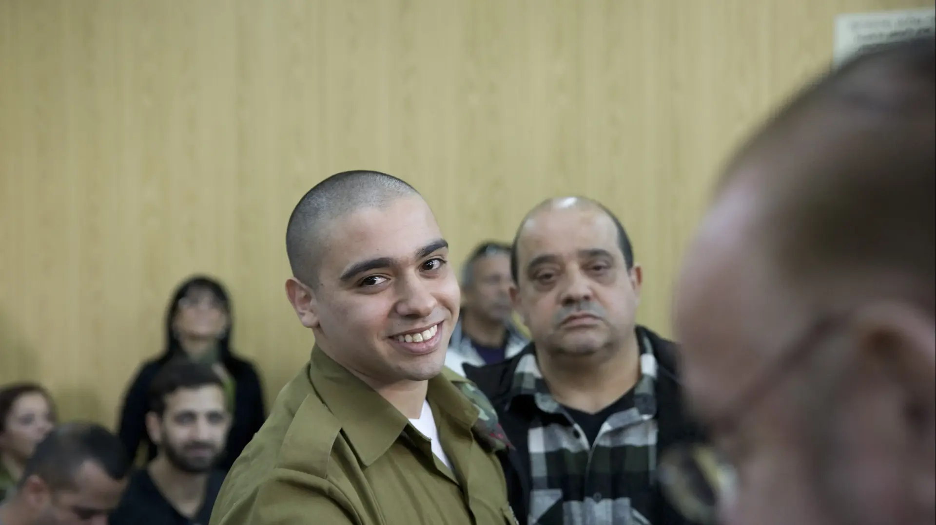אלאור אזריה במתן גזר הדין, בית הדין הצבאי בקריה תל אביב 21 בפברואר 2017