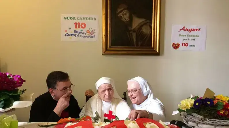 הנזירה קנדידה בלוטי חוגגת 110 הנזירה קנדידה בלוטי חוגגת 110