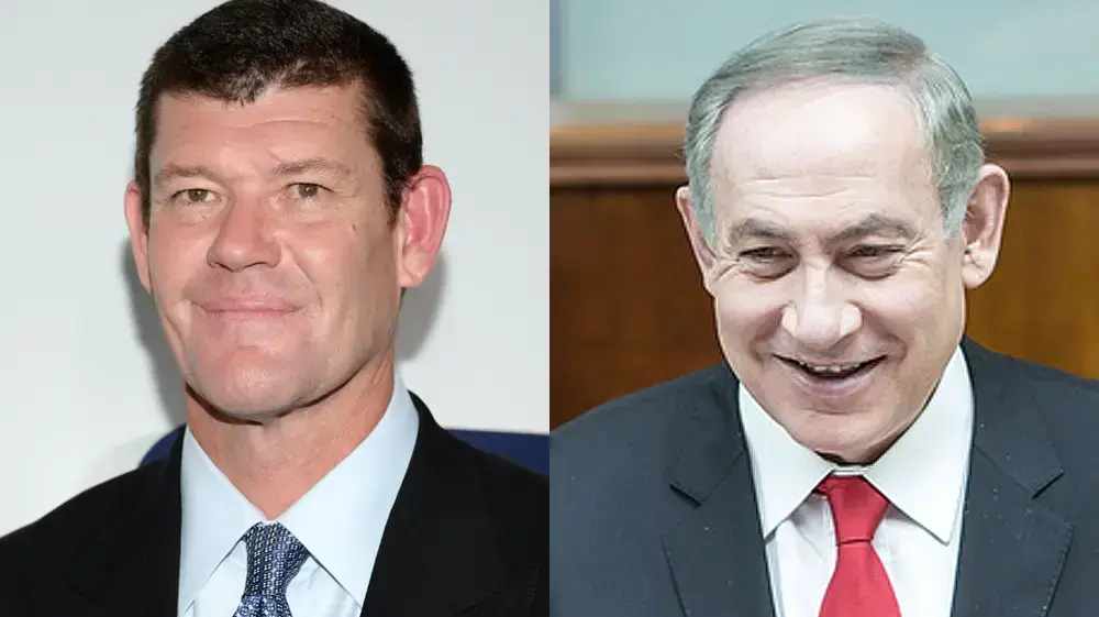 ראש הממשלה בנימין נתניהו ואיש העסקים ג'יימס פאקר