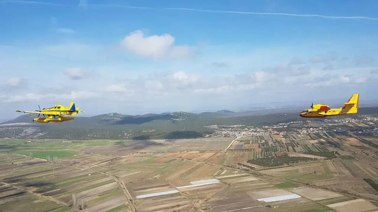 טייסת הכיבוי של המשטרה באימונים בקרואטיה טייסת הכיבוי של המשטרה באימונים בקרואטיה