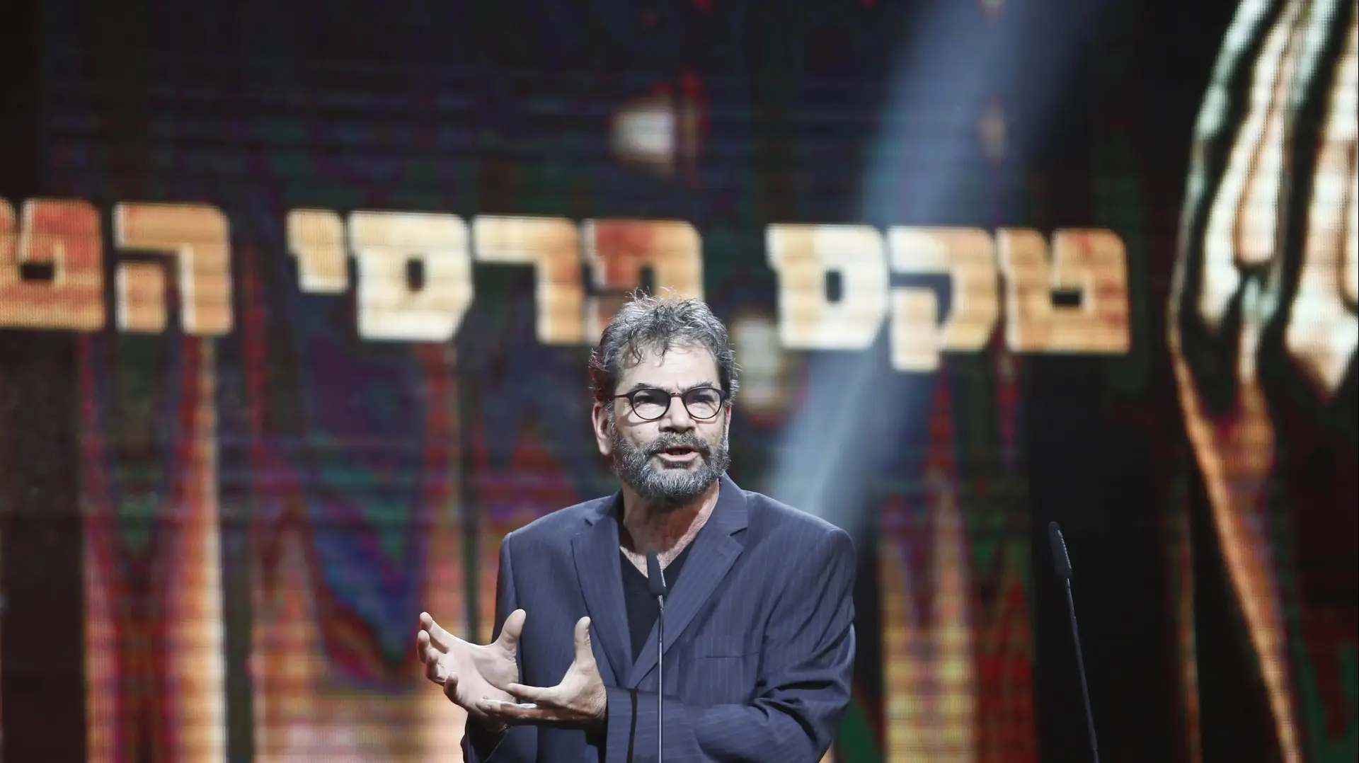 מוש דנון, יו"ר האקדמיה הישראלית לקולנוע וטלוויזיה, בטקס פרסי הטלוויזיה מוש דנון, יו"ר האקדמיה הישראלית לקולנוע וטלוויזיה, בטקס פרסי הטלוויזיה