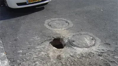 נפילת טיל  בנהריה בשבוע האחרון (צילום:אלירן ויצמן)