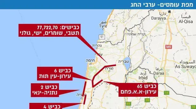 מפת עומסים ערבי החג מפת עומסים ערבי החג