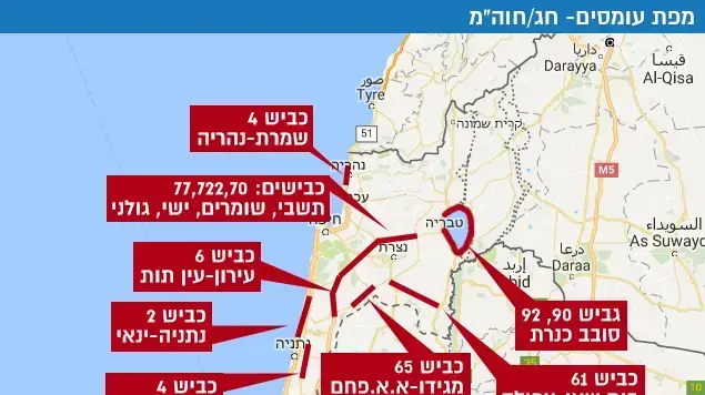 מפת עומסים חג חוה"מ מפת עומסים חג חוה"מ