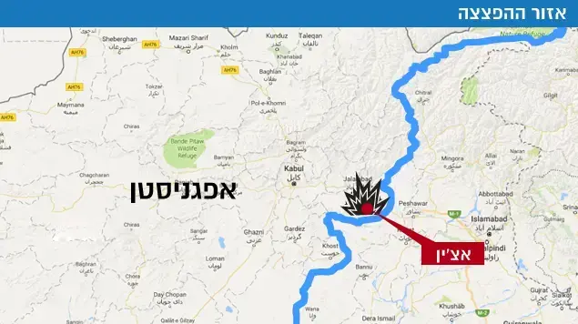 מפה אזור הפצצה מפה אזור הפצצה