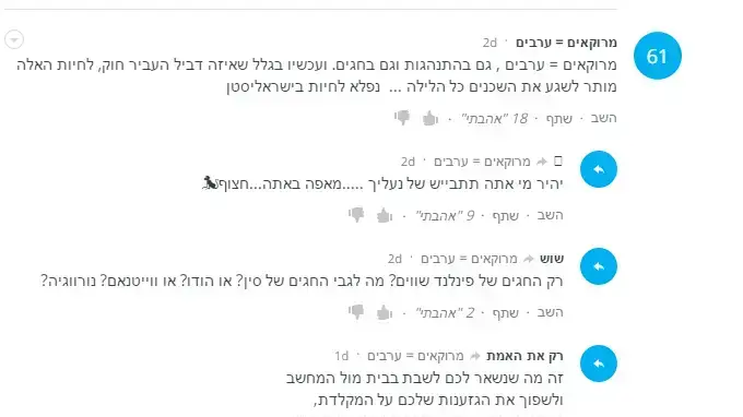 תגובות גזעניות לכתבת מתכון למופלטה, 18 באפריל 2017 תגובות גזעניות לכתבת מתכון למופלטה, 18 באפריל 2017