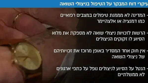 עיקרי דוח המבקר על הטיפול בניצולי השואה עיקרי דוח המבקר על הטיפול בניצולי השואה