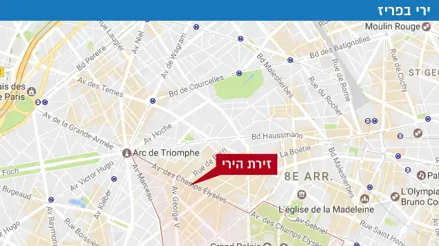 מפה פריז מפה פריז