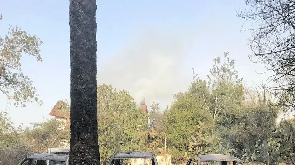 שריפה בשדה ורבורג בשרון, 22 באפריל 2017