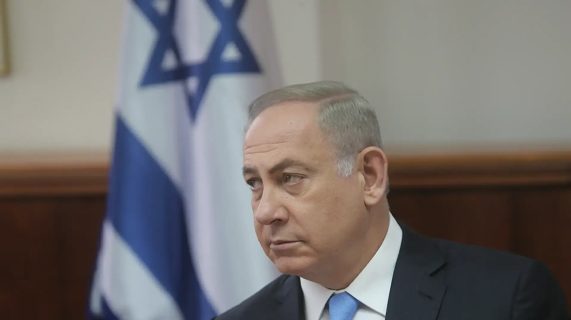 ראש הממשלה בנימין נתניהו בישיבת הממשלה הבוקר 23 באפריל 2017
