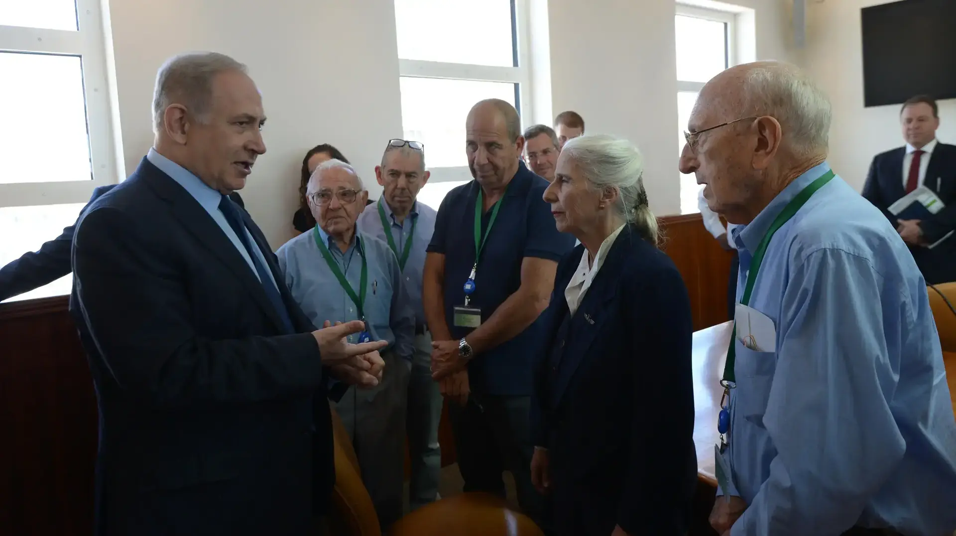 ראש הממשלה בנימין נתניהו בסיום הפגישה עם ותיקי הפלמ"ח 25 באפריל 2017