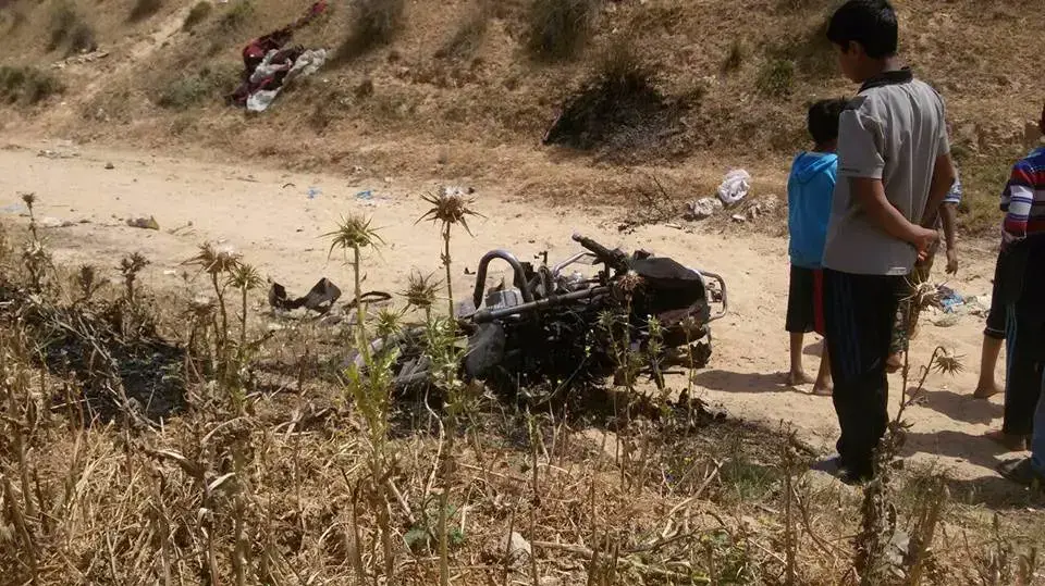דרום רצועת עזה לאחר הפגזת צה"ל, 27 באפריל 2017 דרום רצועת עזה לאחר הפגזת צה"ל, 27 באפריל 2017
