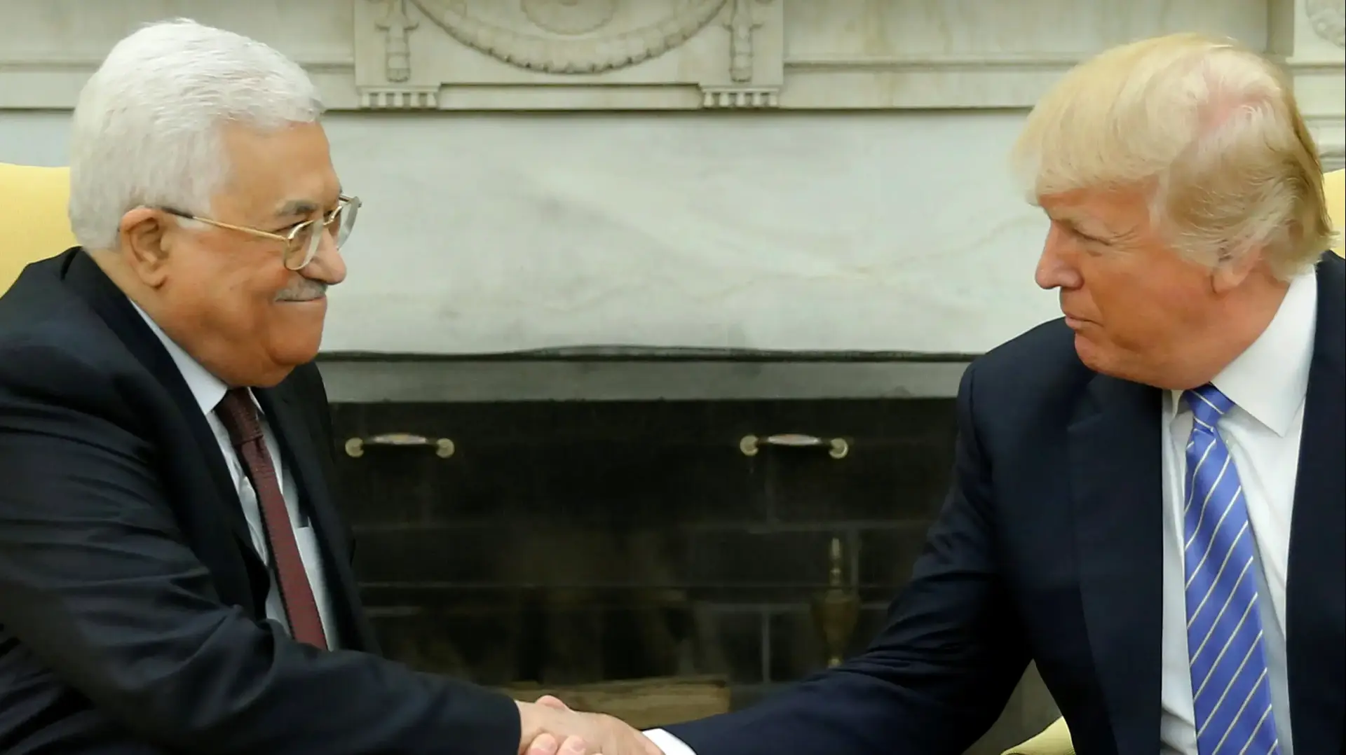 פגישת נשיא ארה"ב דונלד טראמפ ונשיא הרש"פ אבו מאבן, הבית הלבן, וושינגטון, ארה"ב פגישת נשיא ארה"ב דונלד טראמפ ונשיא הרש"פ אבו מאבן, הבית הלבן, וושינגטון, ארה"ב