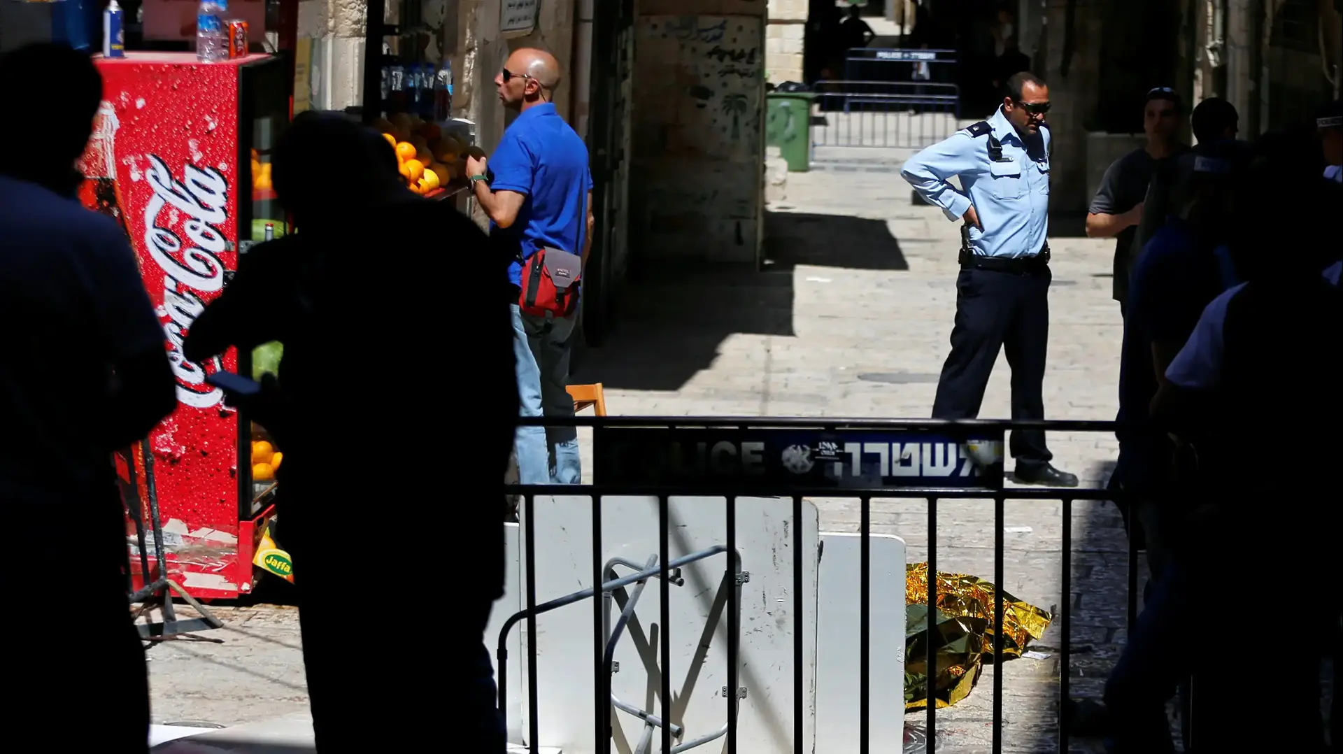זירת פיגוע דקירה בעיר העתיקה בירושלים, 13 במאי 2017 זירת פיגוע דקירה בעיר העתיקה בירושלים, 13 במאי 2017