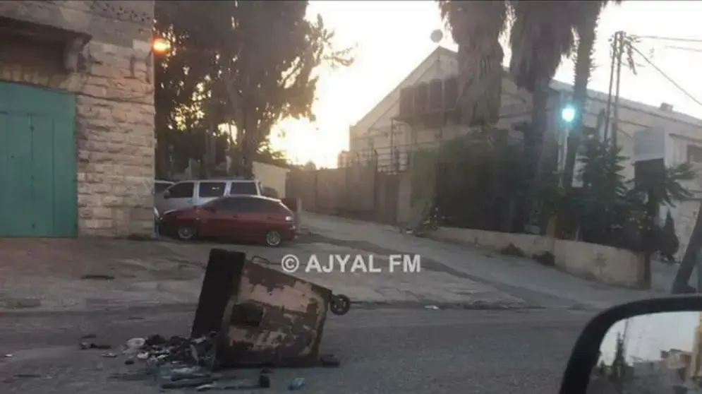 חסימות כבישים באזור רמאללה 15 במאי 2017 חסימות כבישים באזור רמאללה 15 במאי 2017