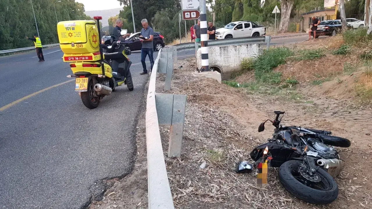 תאונת אופנוע סמוך למושב לימן בגליל המערבי. 19 במאי 2017 תאונת אופנוע סמוך למושב לימן בגליל המערבי. 19 במאי 2017