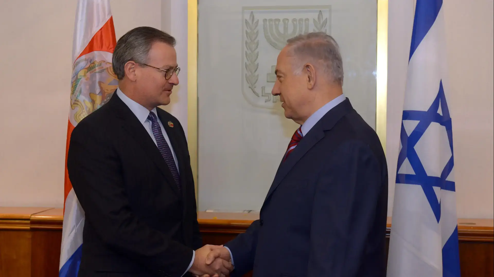ראש הממשלה בנימין נתניהו עם שר החוץ של קוסטה ריקה מנואל גונזלס סאנז ראש הממשלה בנימין נתניהו עם שר החוץ של קוסטה ריקה מנואל גונזלס סאנז