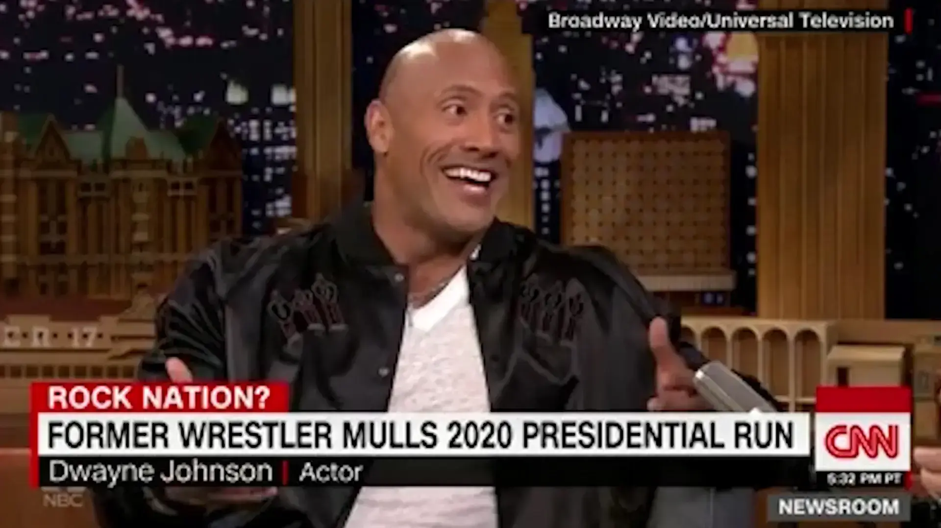 דיווח CNN: האם השחקן דוויין  [THE ROCK] ג'ונסון יתמודד מול טראמפ בבחירות לנשיאות ארה"ב ב-2020?