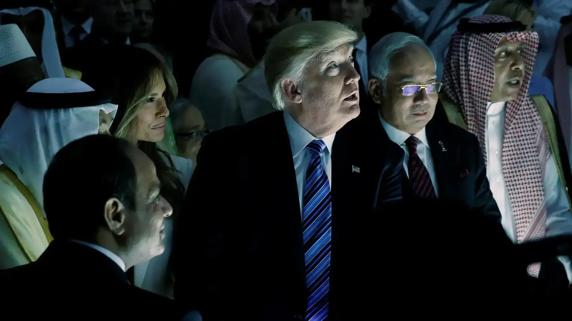 הנשיא דונלד טראמפ בהשקת המרכז למלחמה בטרור בביקורו בערב הסעודית