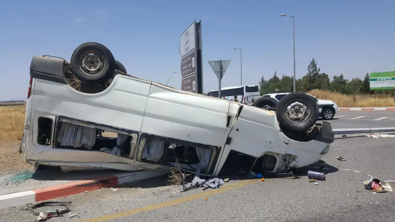 תאונת דרכים בחספין תאונת דרכים בחספין