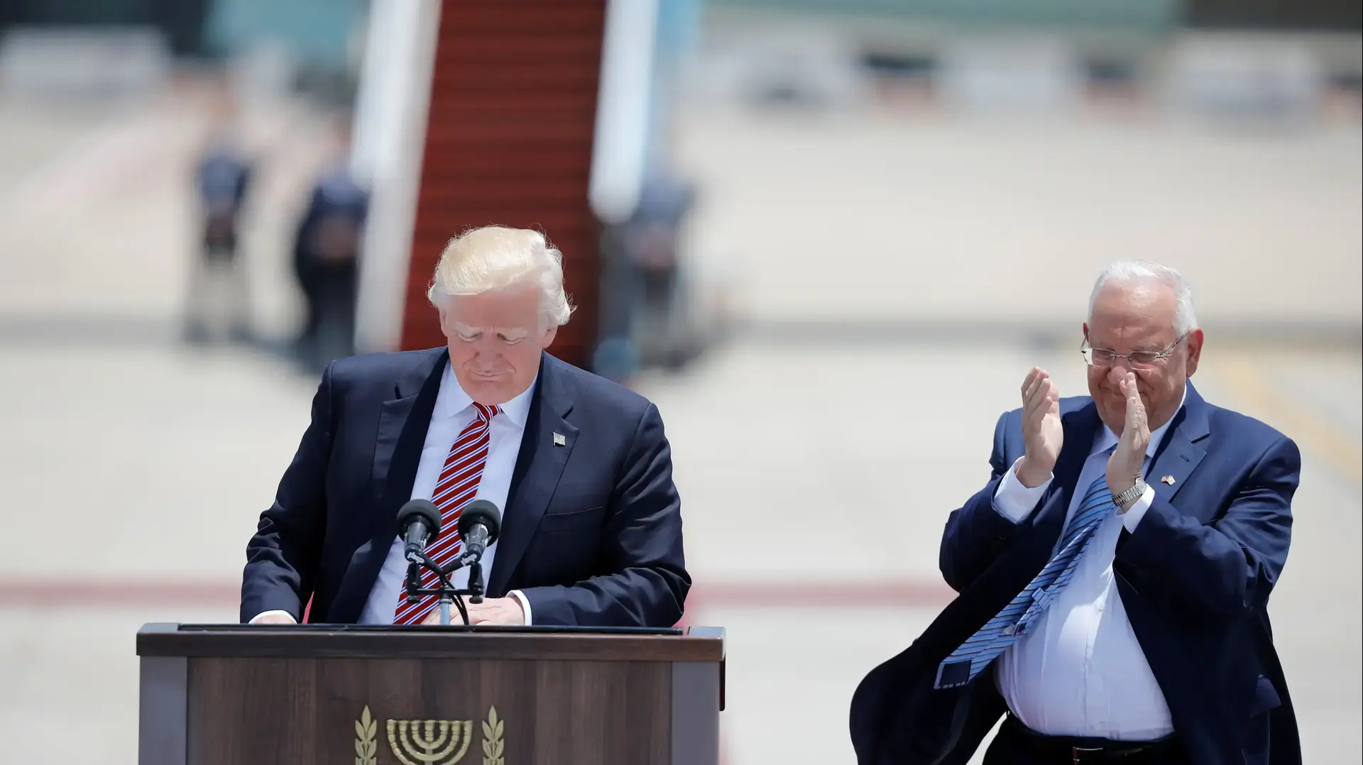 נחיתת נשיא ארה"ב דונלד טראמפ בישראל, שדה התעופה בן גוריון, תל אביב 22 במאי 2017 נחיתת נשיא ארה"ב דונלד טראמפ בישראל, שדה התעופה בן גוריון, תל אביב 22 במאי 2017