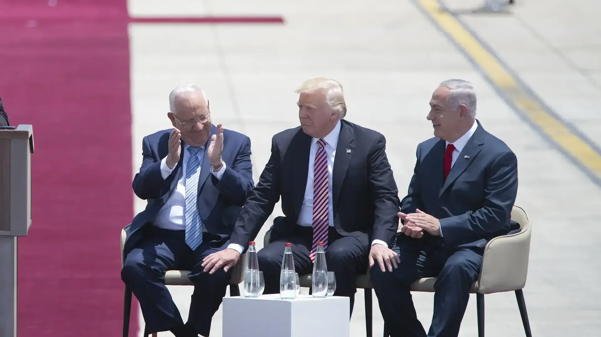ראש הממשלה בנימין נתניהו נשיא ארה"ב דונלד טראמפ והנשיא ראובן ריבלין, 22 במאי 2017 ראש הממשלה בנימין נתניהו נשיא ארה"ב דונלד טראמפ והנשיא ראובן ריבלין, 22 במאי 2017