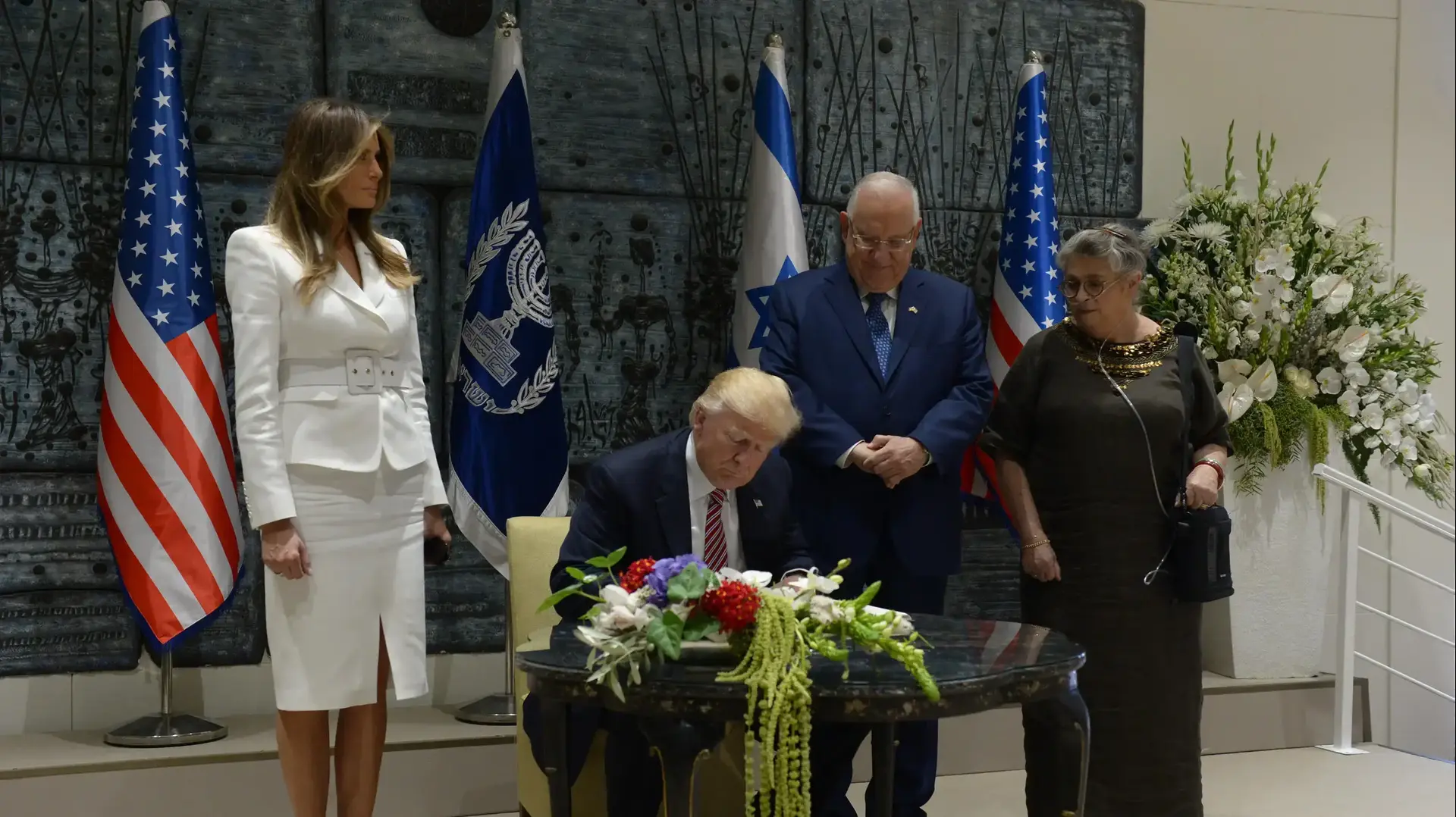 נשיא המדינה ראובן ריבלין ורעייתו מארחים את נשיא ארה"ב ורעייתו נשיא המדינה ראובן ריבלין ורעייתו מארחים את נשיא ארה"ב ורעייתו