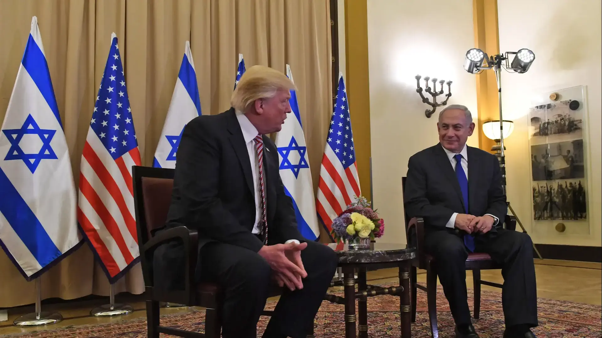 פגישת ראש הממשלה בנימין נתניהו עם נשיא ארה"ב דונלד טראמפ במלון המלך דוד בירושלים 22 במאי 2017 פגישת ראש הממשלה בנימין נתניהו עם נשיא ארה"ב דונלד טראמפ במלון המלך דוד בירושלים 22 במאי 2017