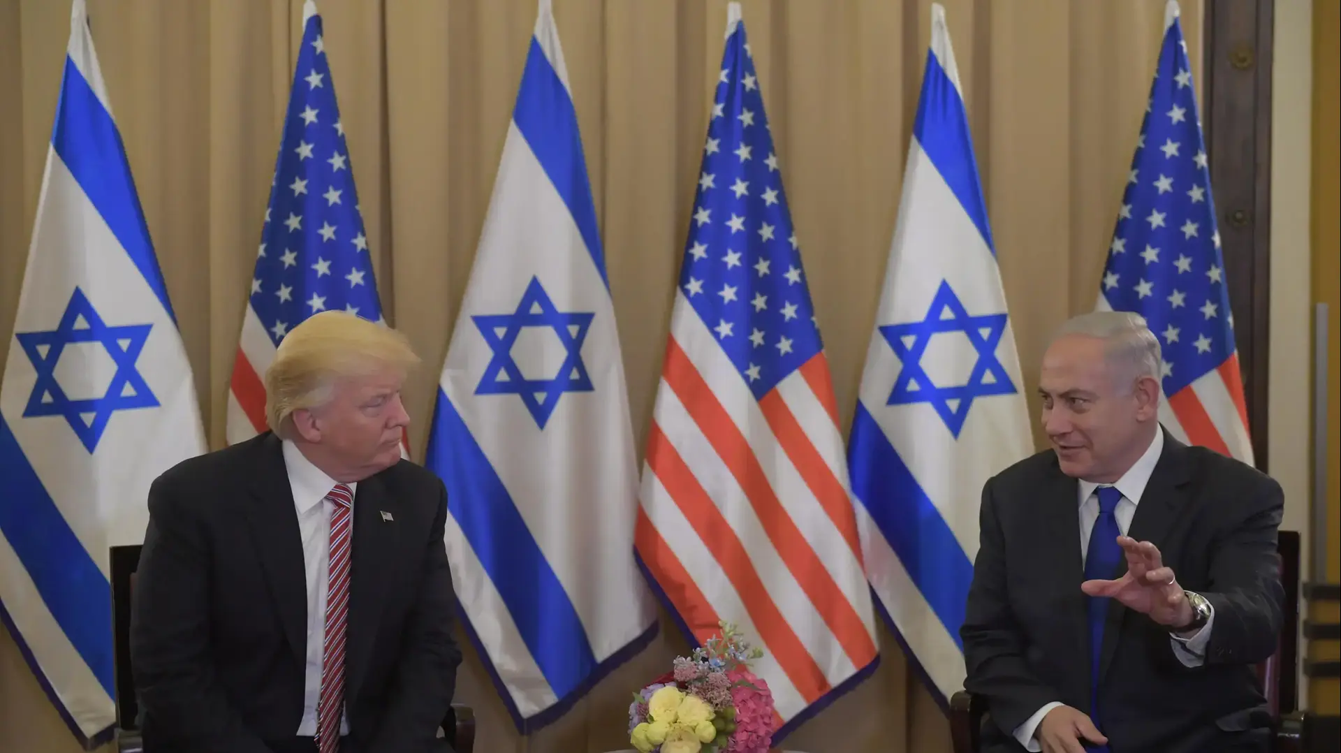 פגישת ראש הממשלה בנימין נתניהו עם נשיא ארה"ב דונלד טראמפ במלון המלך דוד בירושלים 22 במאי 2017 פגישת ראש הממשלה בנימין נתניהו עם נשיא ארה"ב דונלד טראמפ במלון המלך דוד בירושלים 22 במאי 2017