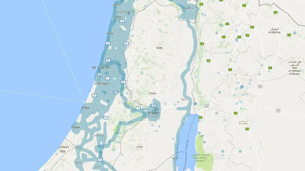 גוגל סטריט וויו לא מספק את שירותיו בשטחי הגדה המערבית גוגל סטריט וויו לא מספק את שירותיו בשטחי הגדה המערבית