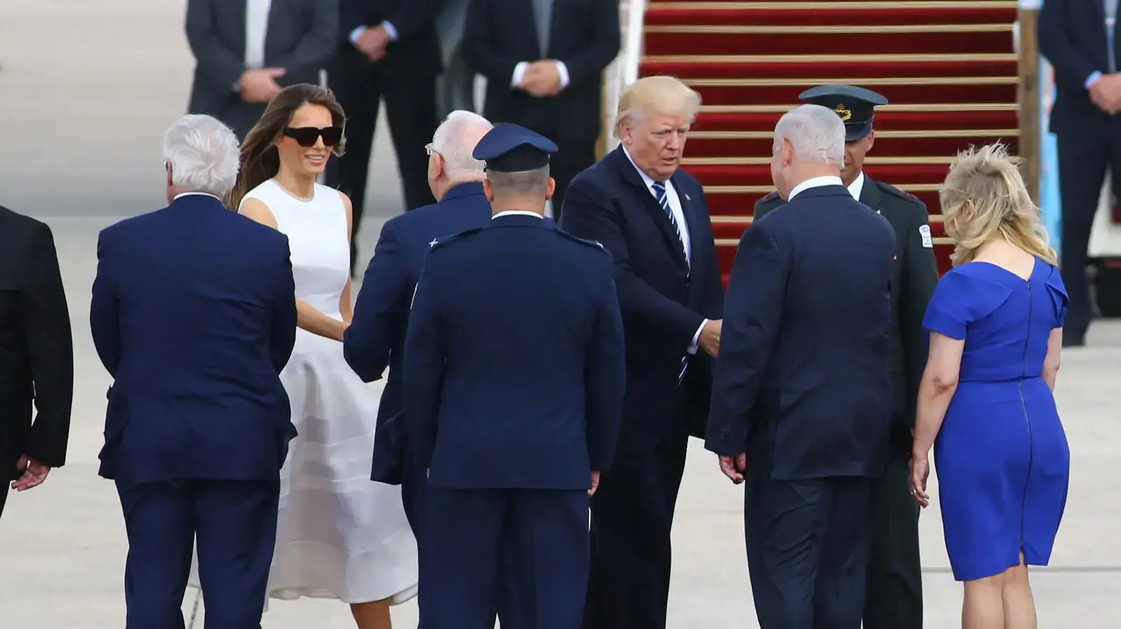 המראת דונלד טראמפ מישראל, נמל התעופה בן גוריון, תל אביב 23.5.17