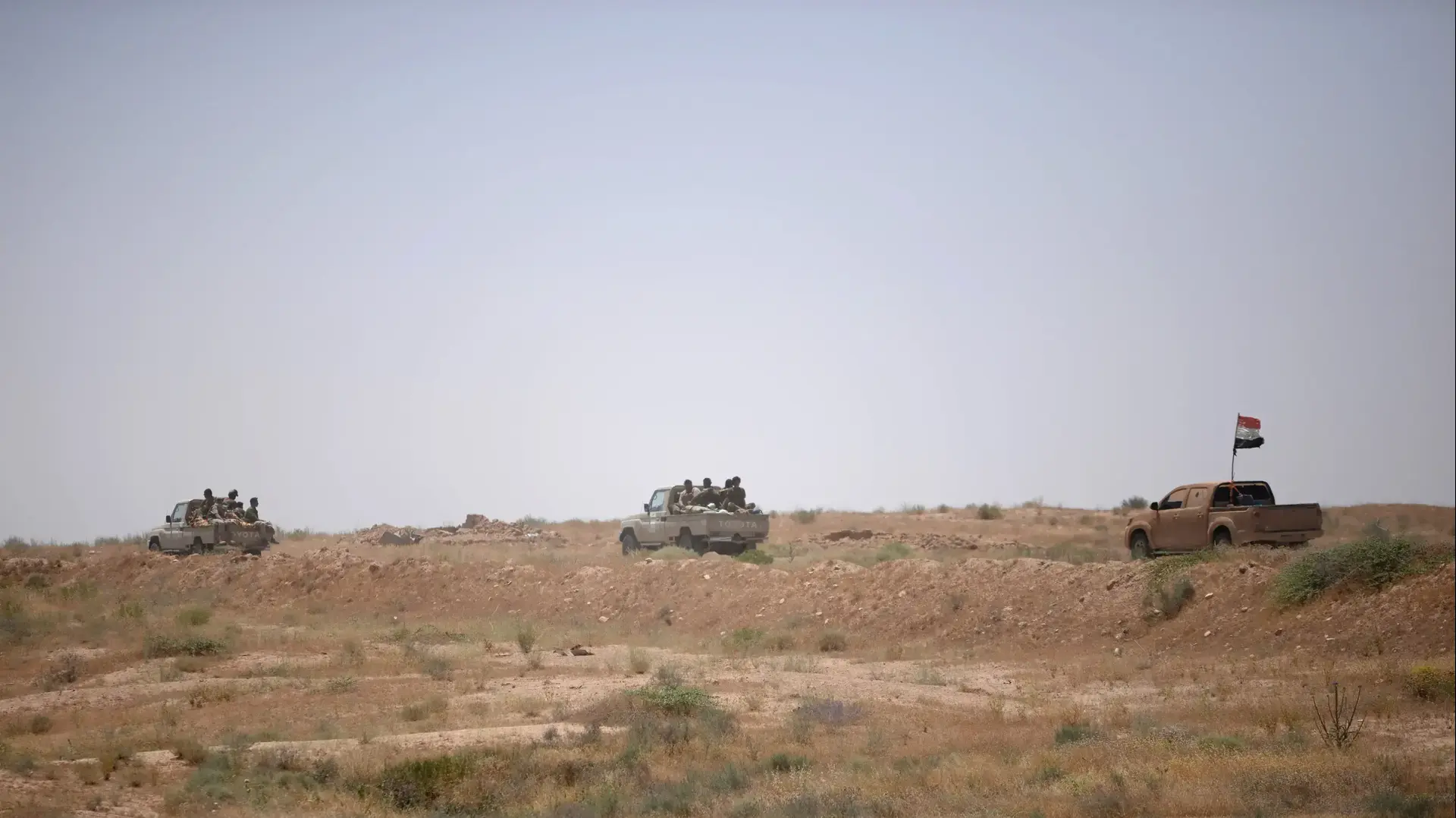 כוחות "הגיוס העממי" באזור הגבול עם סוריה, עיראק, 30 במאי 2017