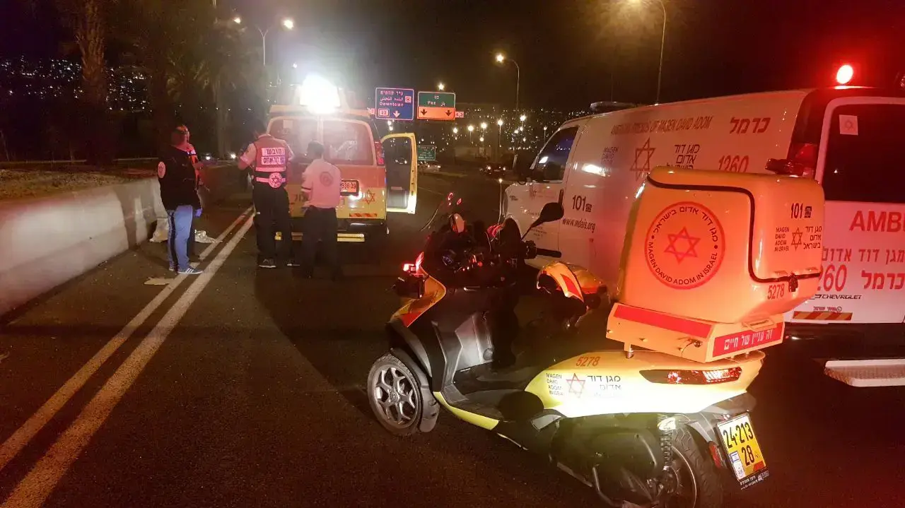 תאונת דרכים בכביש 22 סמוך למחלף פז לכיוון חיפה, 31 במאי 2017