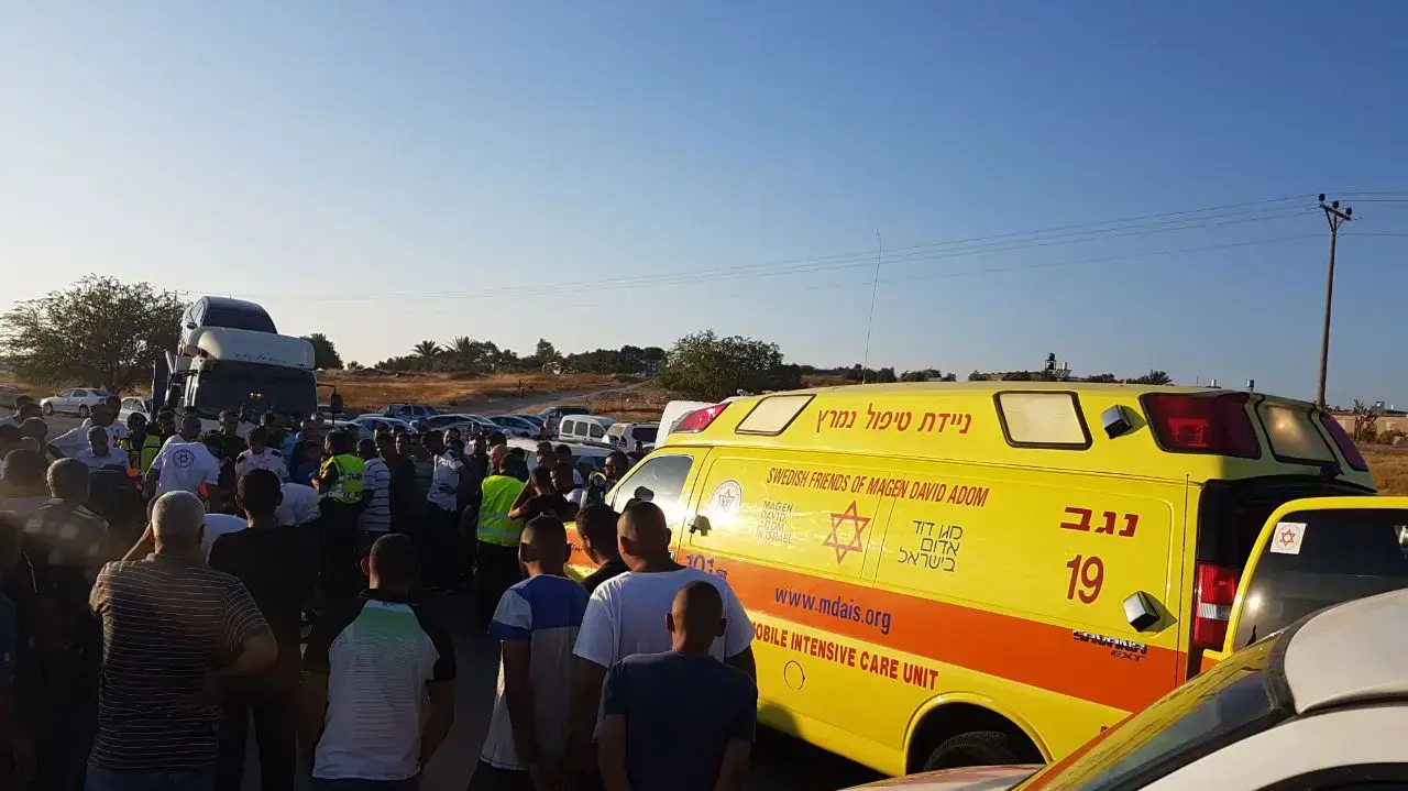 גבר בן 39 נהרג מפגיעת רכב בצומת שוקת בנגב, 3 ביוני 2017