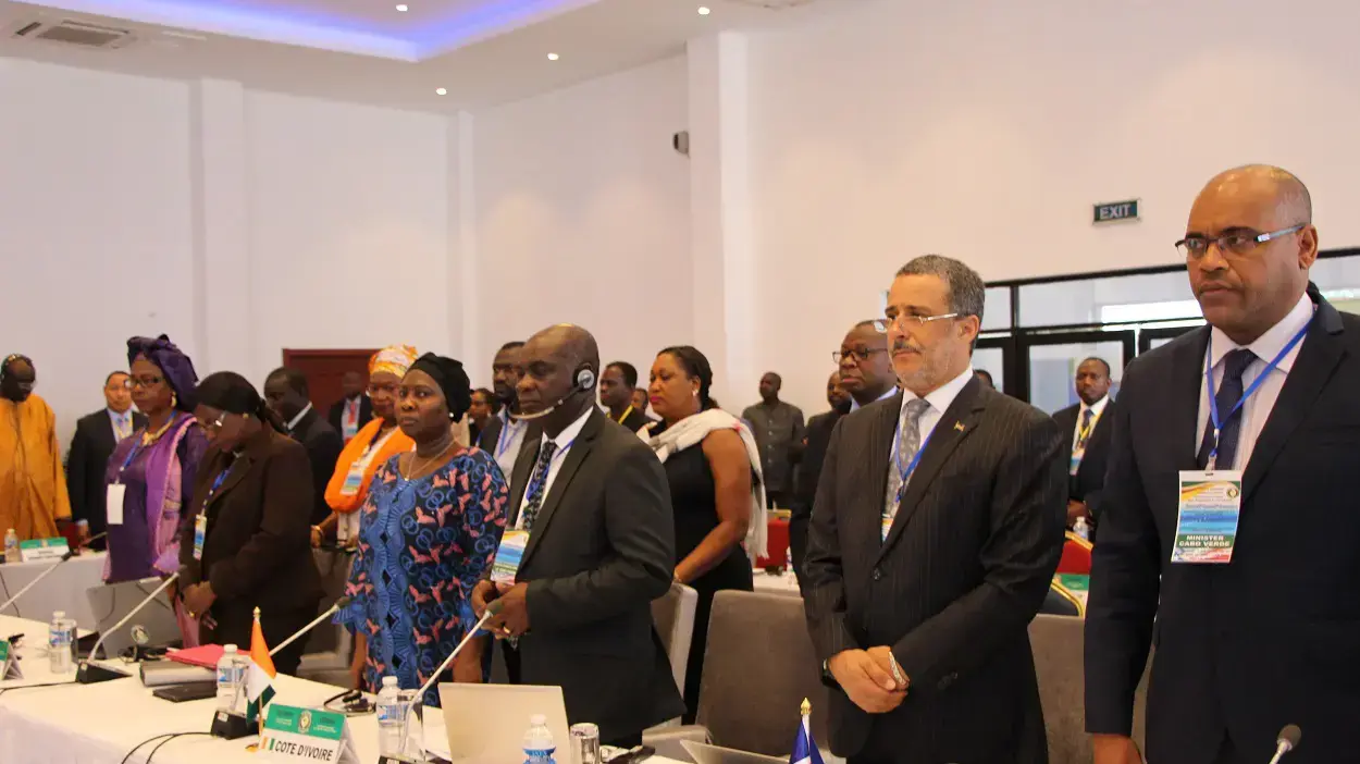 נציגי קייפ ורדה, חוף השנהב וגמביה בוועידת ECOWAS, מונרוביה, 3 ביוני 2017 נציגי קייפ ורדה, חוף השנהב וגמביה בוועידת ECOWAS, מונרוביה, 3 ביוני 2017