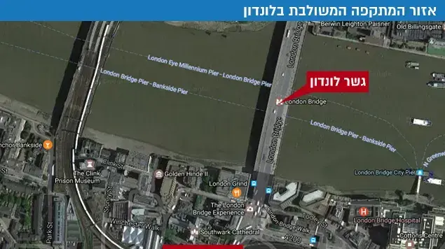 אזור המתקפה המשולבת בלונדון 4 6 2017 אזור המתקפה המשולבת בלונדון 4 6 2017