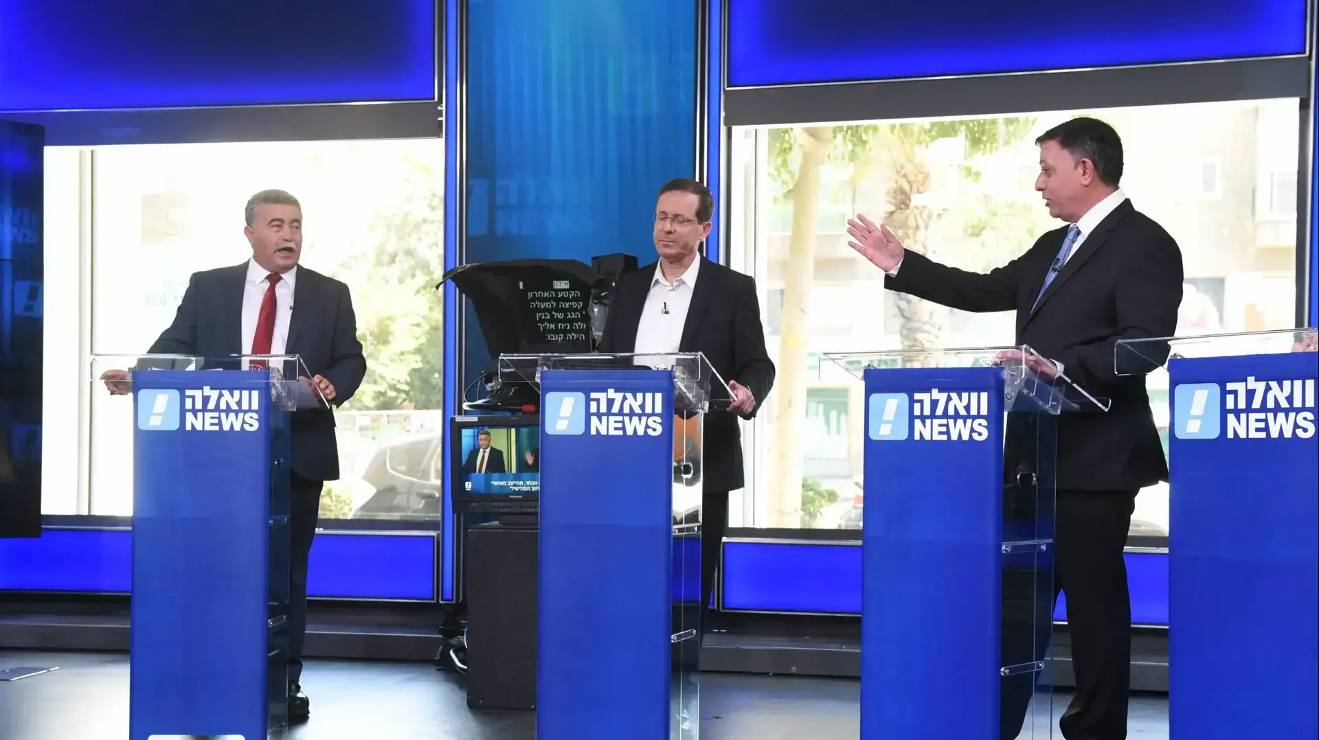 המועמדים לפריימריז במפלגת העבודה בעימות באולפן וואלה! NEWS 4 ביוני 2017