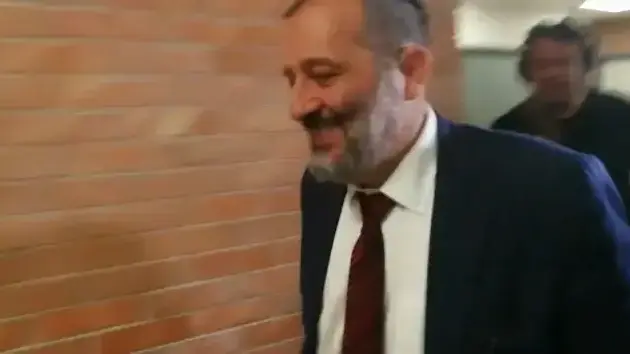 שר הפנים אריה דרעי מגיע לכנסת אחרי החקירה, 5 במאי 2017