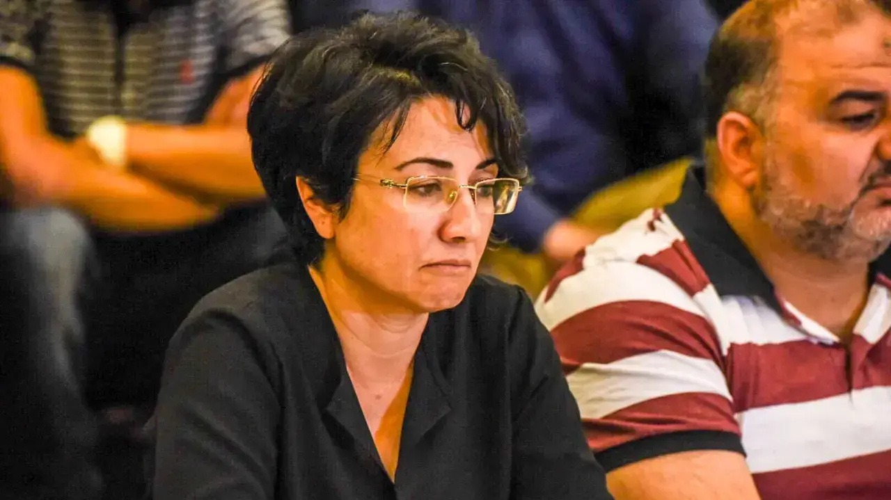 חברת הכנסת חנין זועבי בדיון לאחר המהומות בכפר קאסם. 6 ביוני 2017