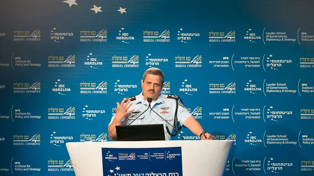 מפכ"ל המשטרה רוני אלשייך בכנס הרצליה 21 ביוני 2017