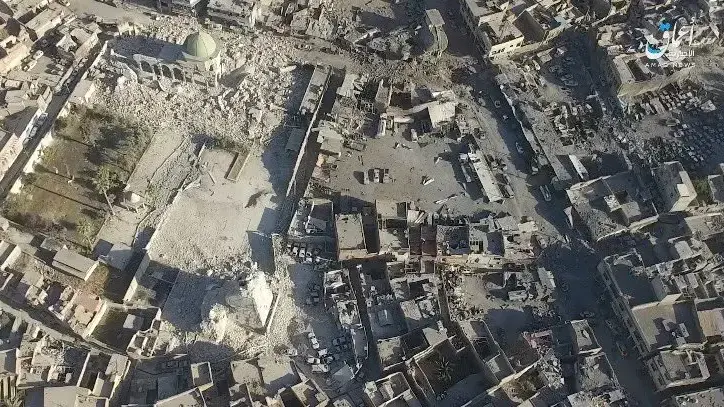 מסגד אל נורי שדאעש הפציץ במוסול שבעיראק, יוני 2017 מסגד אל נורי שדאעש הפציץ במוסול שבעיראק, יוני 2017