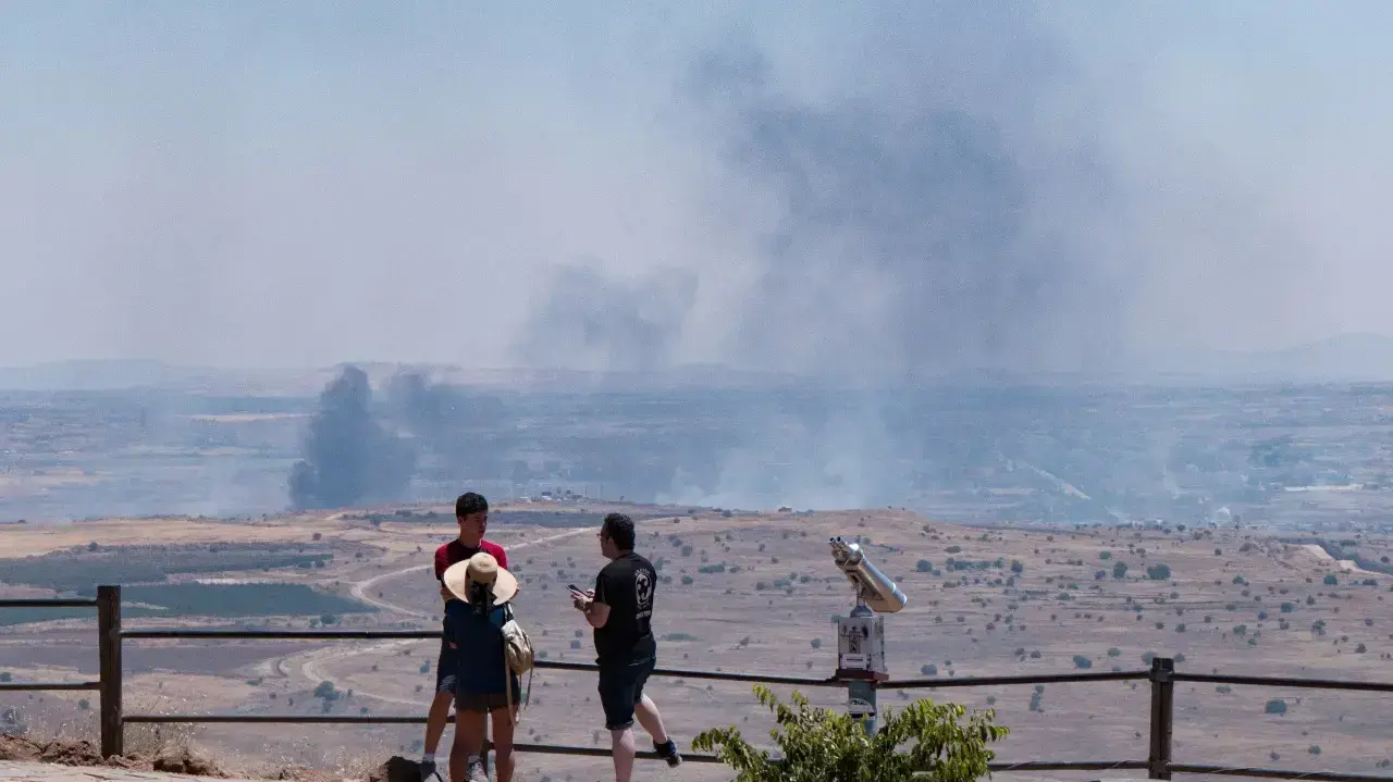 צילומים בגבול בעקבות זליגת הירי מסוריה 25 ביוני 2017 צילומים בגבול בעקבות זליגת הירי מסוריה 25 ביוני 2017