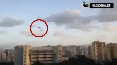 מסוק חג מעל בניין בית המשפט העליון בקראקס בירת ונצואלה, 27 ביוני 2017 מסוק חג מעל בניין בית המשפט העליון בקראקס בירת ונצואלה, 27 ביוני 2017