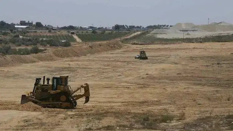 עבודות של חמאס להקמת אזור חיץ בין רצועת עזה לגבול מצרים, 28 ביוני 2017 עבודות של חמאס להקמת אזור חיץ בין רצועת עזה לגבול מצרים, 28 ביוני 2017