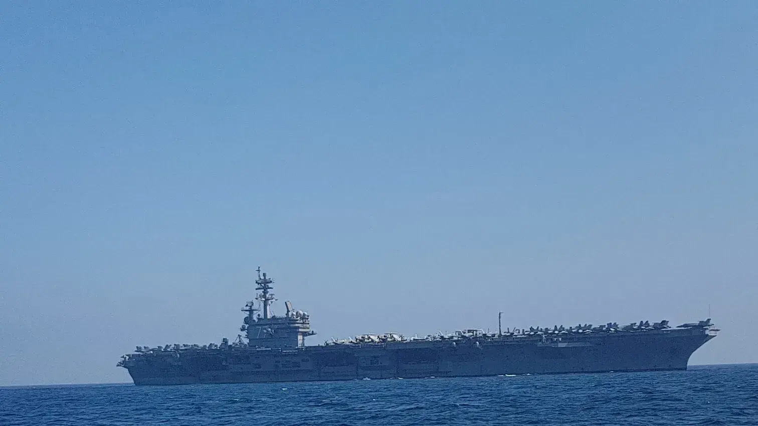 נושאת המטוסים ג'ורג' בוש עוגנת בנמל חיפה, 1 ביולי 2017 נושאת המטוסים ג'ורג' בוש עוגנת בנמל חיפה, 1 ביולי 2017