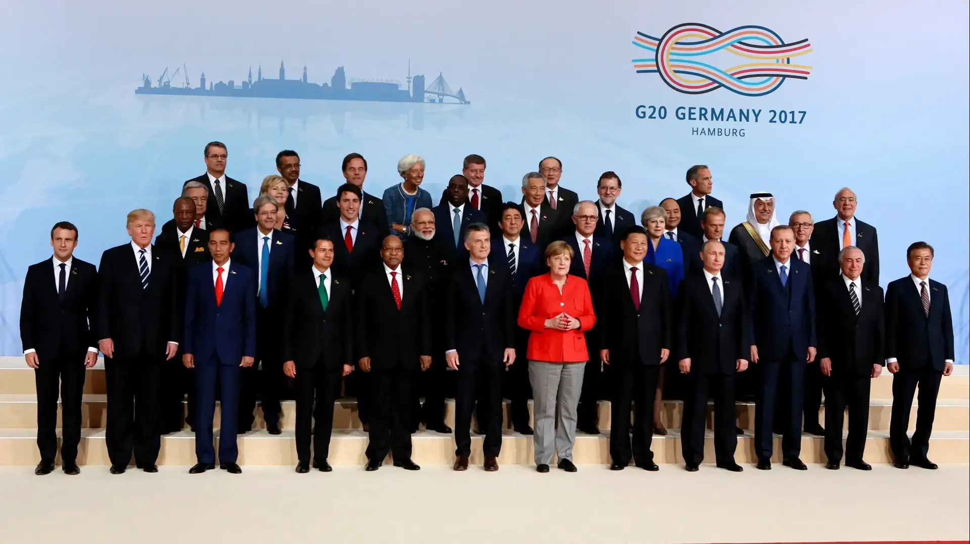 מנהיגי המדינות בוועידת G20, המבורג, גרמניה מנהיגי המדינות בוועידת G20, המבורג, גרמניה