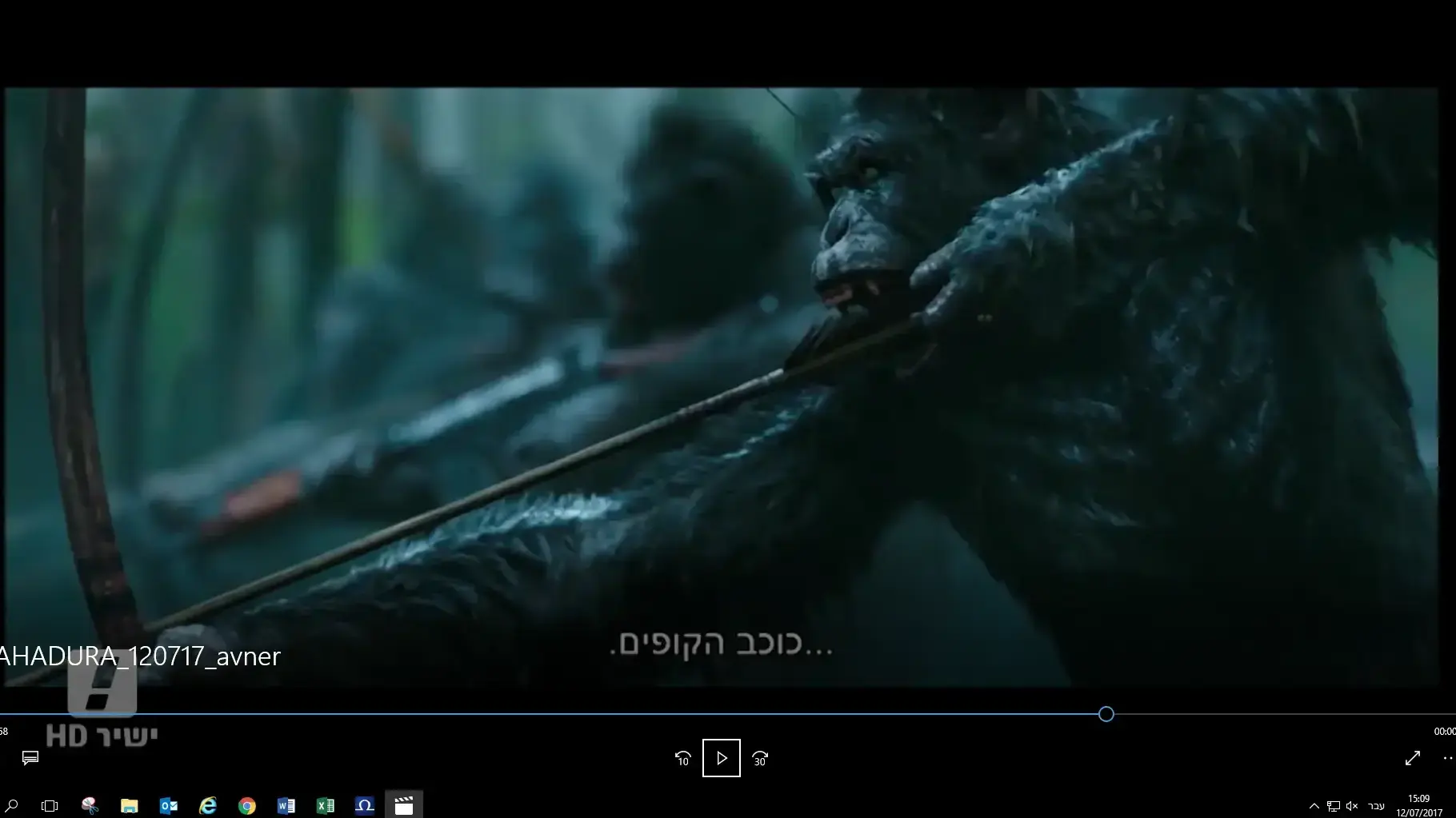 אבנר שביט על הסרט כוכב הקופים מתוך המהדורה המרכזית עם יעקב אילון 12.7.17