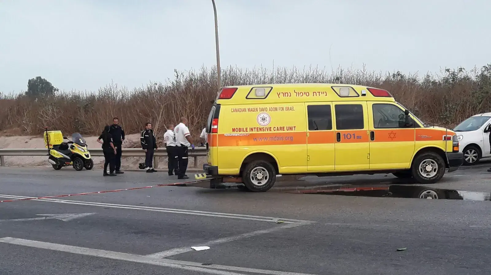 רוכב אופנוע כבן 30 נהרג מפגיעת רכב בסמוך לניר אליהו שבשרון, 13 ביולי 2017