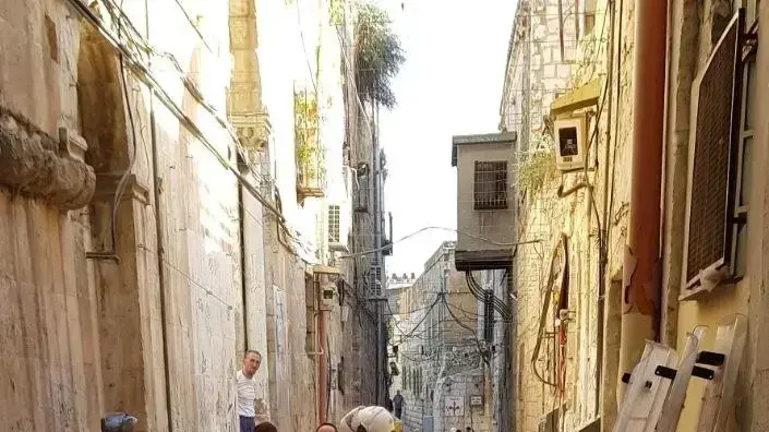 זירת פיגוע הירי בשער האריות בירושלים. 14 ביולי 2017 זירת פיגוע הירי בשער האריות בירושלים. 14 ביולי 2017